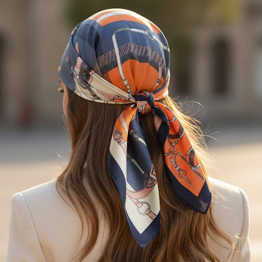 Foulard carré toucher soie Éclat Sellier - 70 x 70 cm