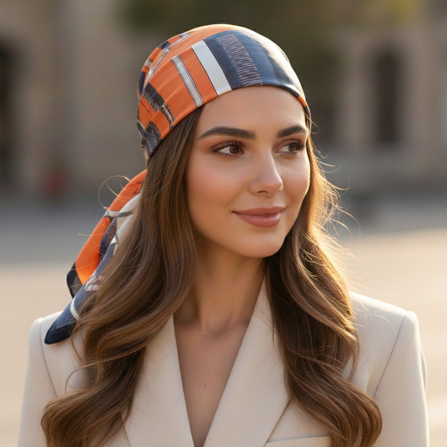 Foulard carré toucher soie Éclat Sellier - 70 x 70 cm