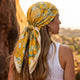 Foulard carré toucher soie Golden Hour 70x70cm