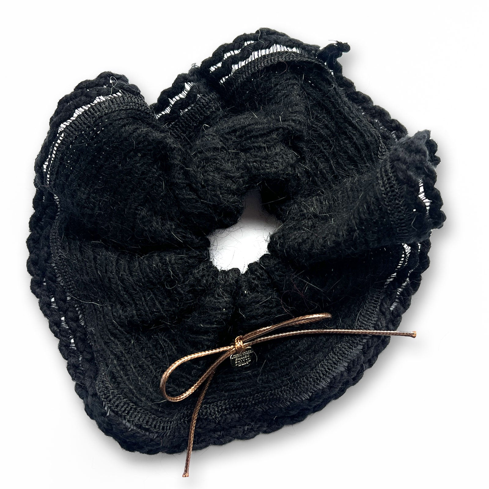 Chouchou en Maille Douce Noir - Collection Cornelia
