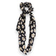 Chouchou Foulard Magnolia Fleuri Liberty Noir