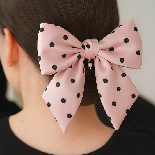 Chouchou Foulard Maylea à Noeud Rose à Pois