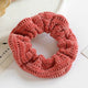 Chouchou en Velours Tricoté Vintage Primerose Rose Terracotta