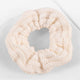 Chouchou en Velours Tricoté Vintage Primerose Blanc
