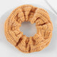 Chouchou en Velours Tricoté Vintage Primerose Orange Terracotta