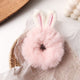 Chouchou Fluffy Mallory Oreilles de Lapin Rose