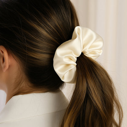 Chouchou en Soie Beige