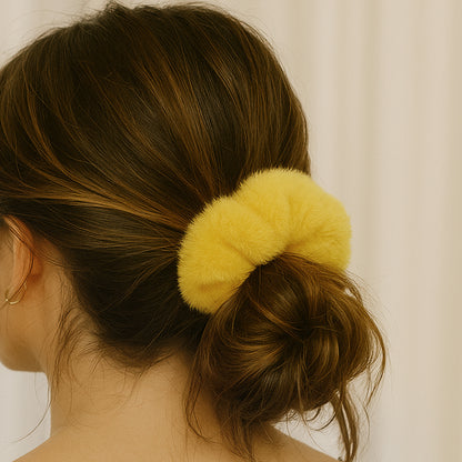 Chouchou Minky Fluffy Jaune