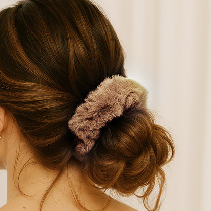 Chouchou Minky Fluffy Marron