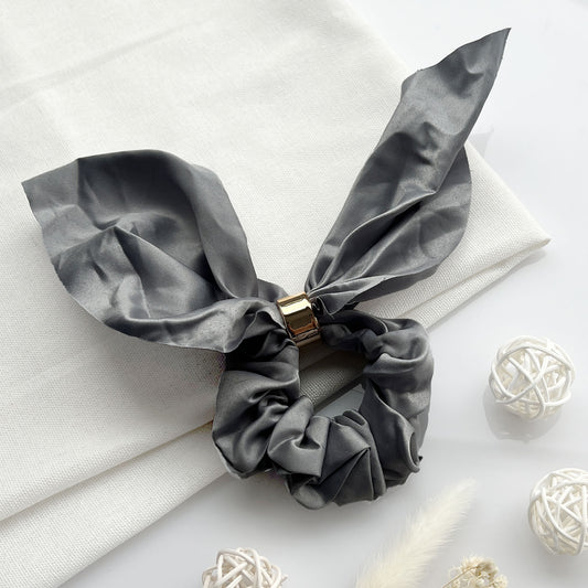 Chouchou en Satin Papillon Gris - Collection Minnie