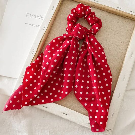 Chouchou Foulard Rouge à Pois