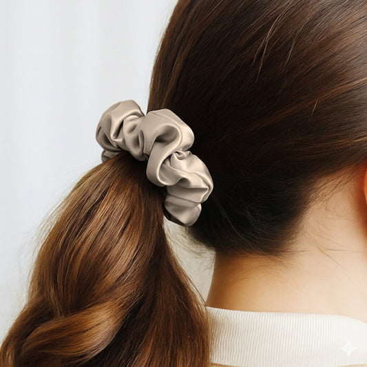 Chouchou en Soie Maeve Beige