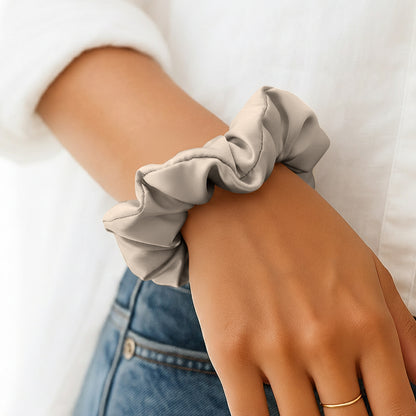 Chouchou en Soie Maeve Beige