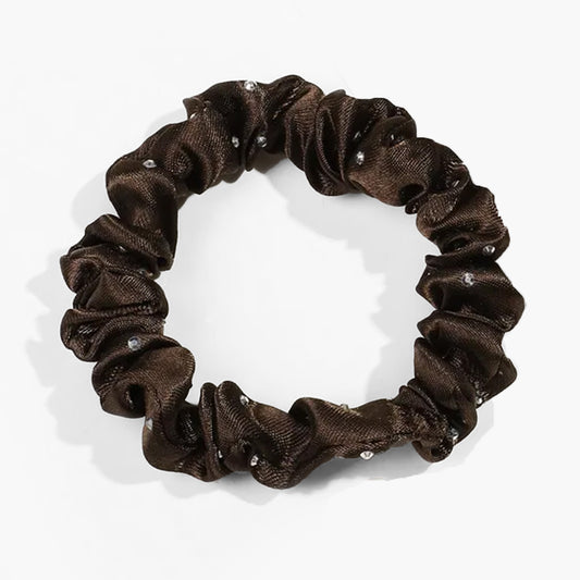 Chouchou en Satin Plissé Diamant - Collection Grace