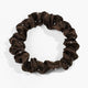 Chouchou en Satin Plissé Diamant Grace Marron