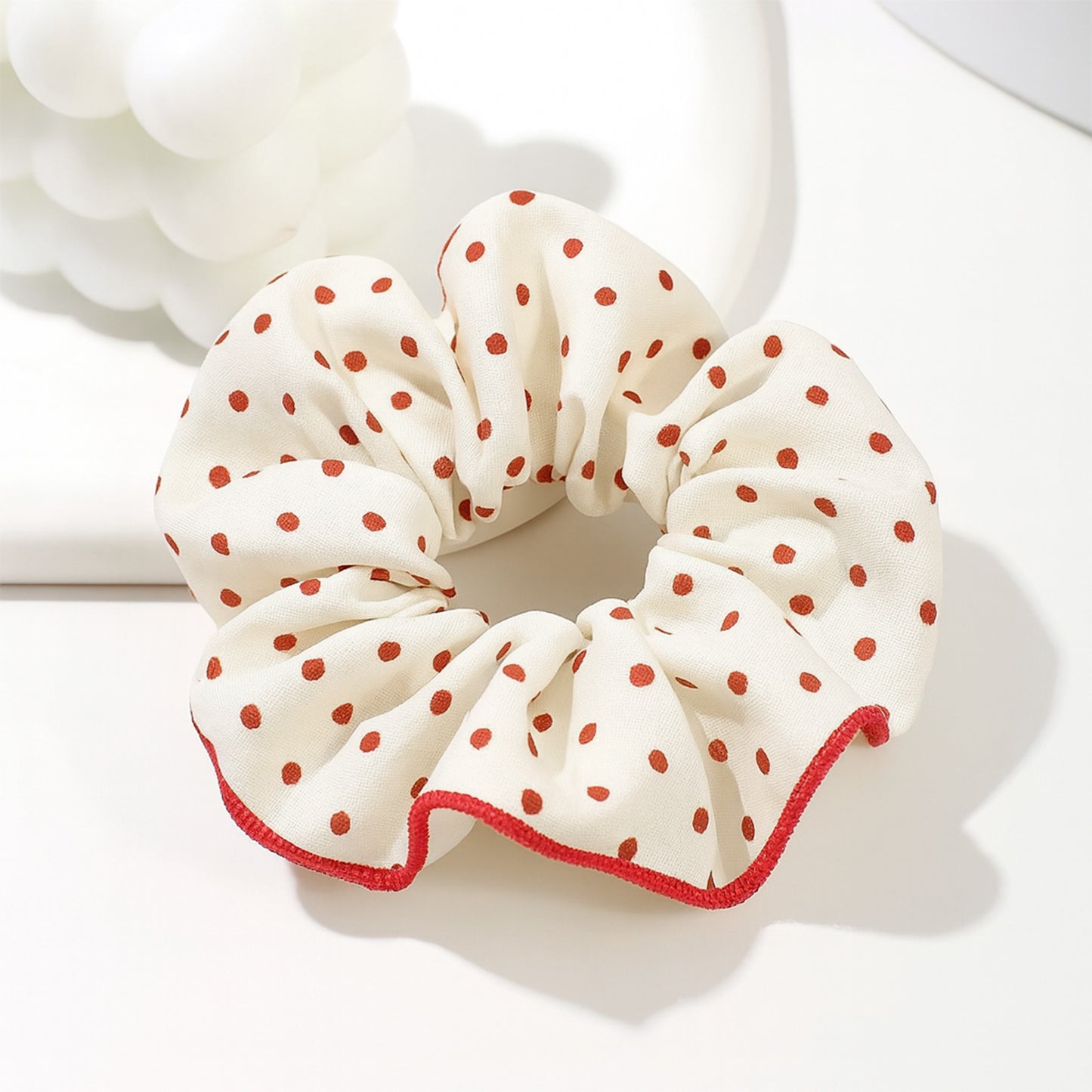 Chouchou Vintage Andrea à Pois Rouges