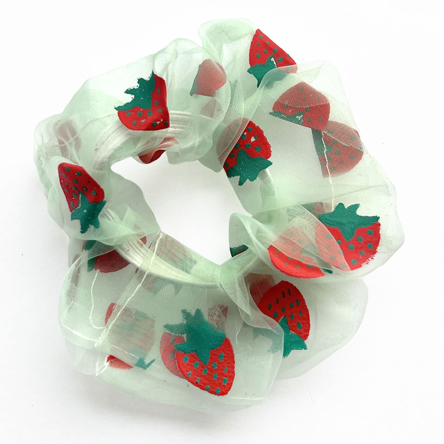 Chouchou en Voile Fraise Délicate - Collection Sweet Berry