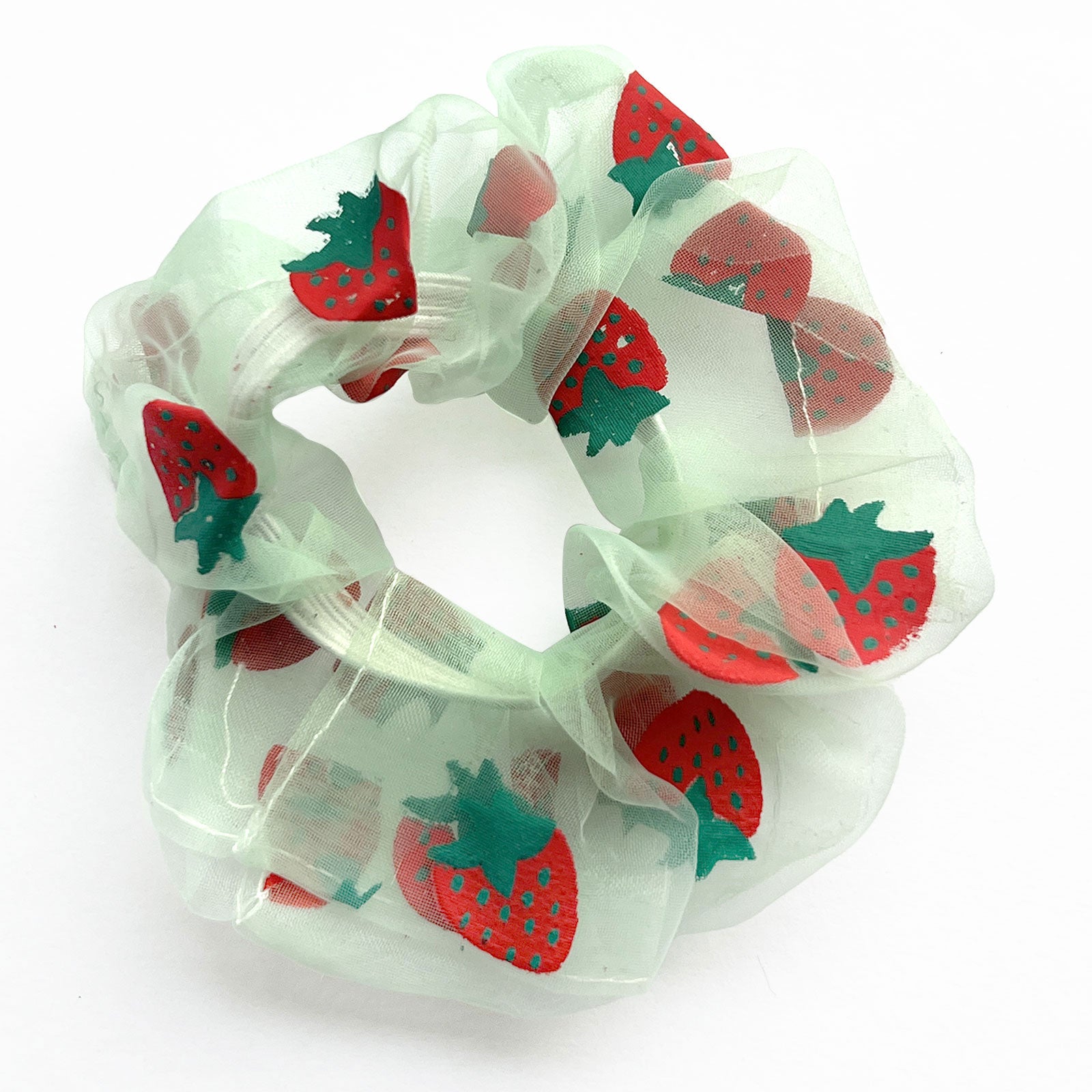 Chouchou en Voile Fraise Délicate - Collection Sweet Berry