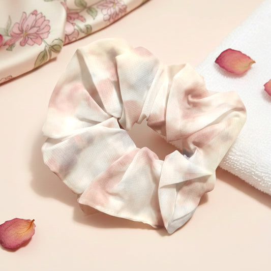 Chouchou en Aquarelle Douce Iris Aurora Violet-Rose