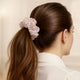 Chouchou XXL en Voile Fleuri Zoey Blanc