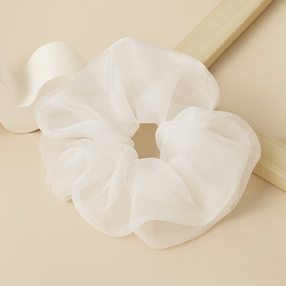 Chouchou XXL en Voile Epais Tina Blanc