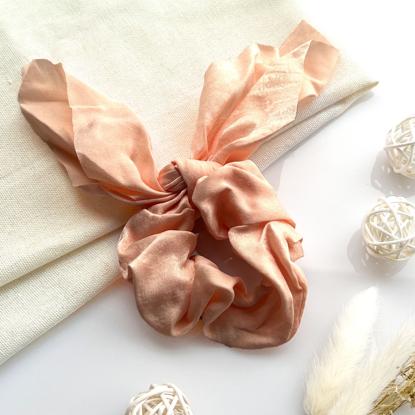 Chouchou en Satin Papillon - Collection Mariposa