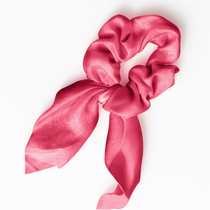 Chouchou en Satin Papillon Fuschia- Collection Mariposa