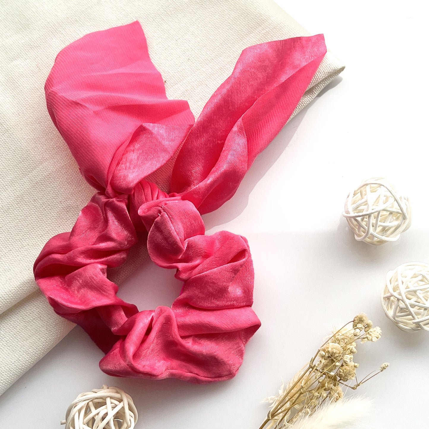 Chouchou en Satin Papillon - Collection Mariposa