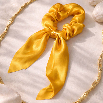 Chouchou en Satin Papillon Mariposa Jaune