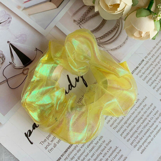 Chouchou Brillant Style Coréen Jaune