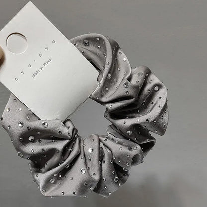 Chouchou en Satin Cristal Gris