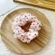 Chouchou Vintage Breezy Bloom Blanc à Pois Rouge