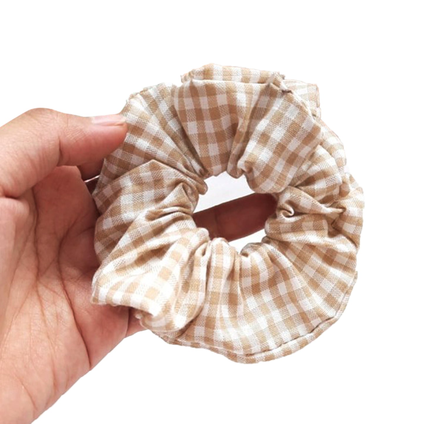 Chouchou à Carreaux Vichy Marron