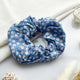 Chouchou Fleuri Tissu Doux Sunny Blossom Bleu