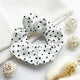 Chouchou Vintage Breezy Bloom Blanc à Pois Noir