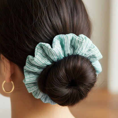 Chouchou XXL en Mousseline Ally Vert