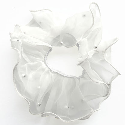 Chouchou en Tissu Léger avec Perles - Collection Gisèle