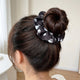 Chouchou en Tissu Mayfair Noir Motif Petites Pattes Chic