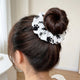 Chouchou en Tissu Mayfair Blanc Motif Petites Pattes Chic