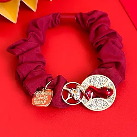 Chouchou Rouge Impérial Porte Bonheur - Collection Clover