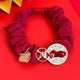 Chouchou en Satin Porte Bonheur Rouge - Serpent