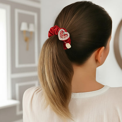 Chouchou en Satin Porte Bonheur Rouge - Serpent Riche