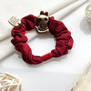 Chouchou en Satin Porte Bonheur Rouge - Serpent Souriant
