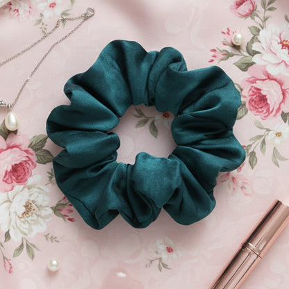 Chouchou en Soie Jennie Vert Émeraude