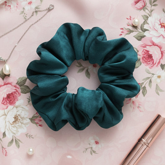 Chouchou en Soie Jennie Vert Émeraude