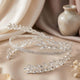 Couronne Feuilles de Laurier Argenté Double Rang Cristallisé Style Grec