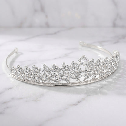 Tiare Fine de Fleurs Argentées Jardin Secret en Strass