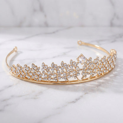 Tiare Fine de Fleurs Dorées Jardin Secret en Strass