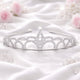 Tiare Délicate Couronne Classique à Cristaux Facettés Effet Joaillier