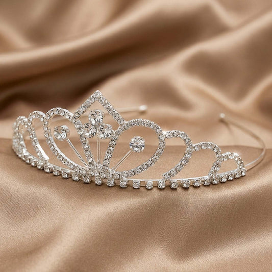 Diadème Fin Éclat Princesse en Strass à Motif Éventail